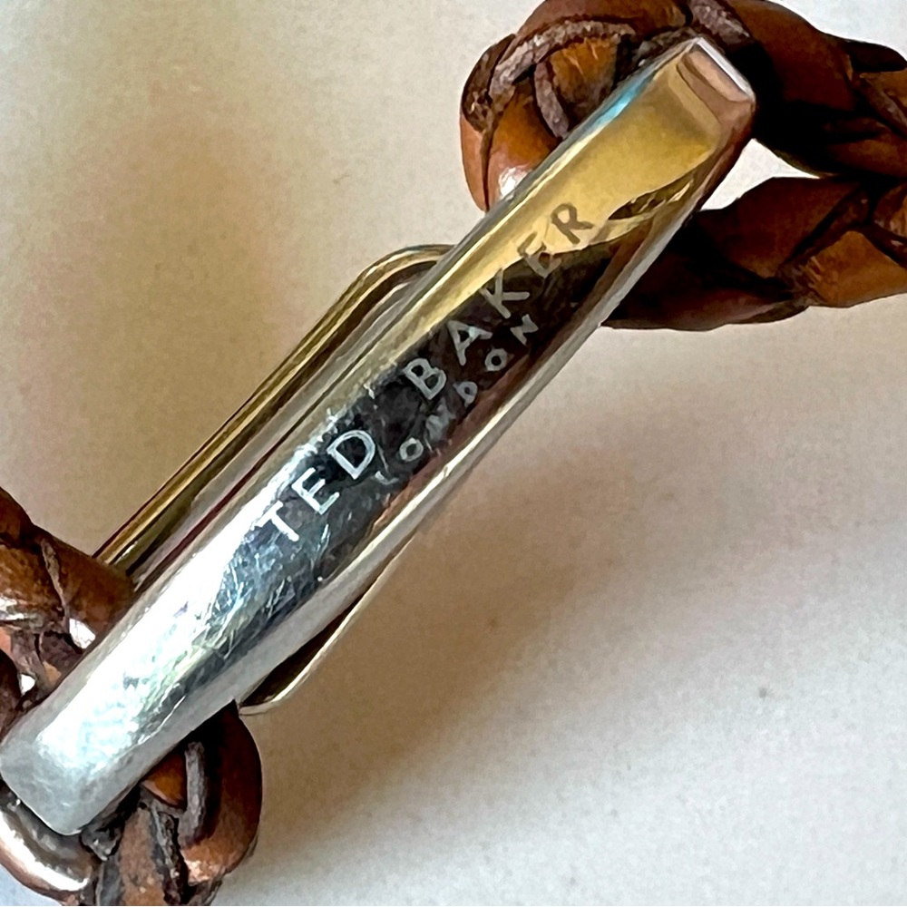 Ted Baker London Brown and Red Woven Leather bracelet